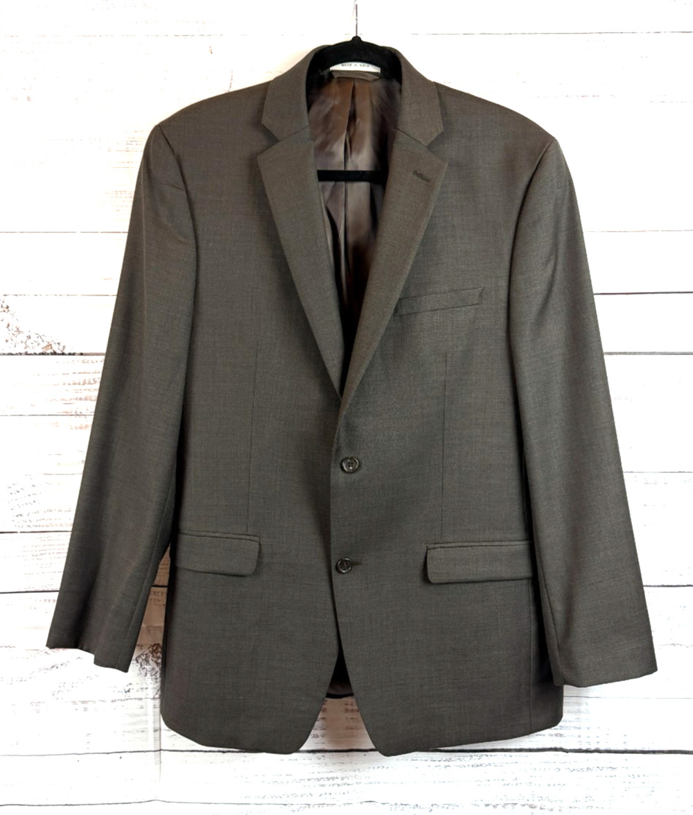 JOSEPH ABBOUD gray 100% wool mens suit jacket blazer 40R